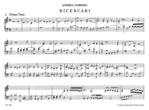 Ricercari für Orgel (Band I) 騎熊士版 | 小雅音樂 Hsiaoya Music
