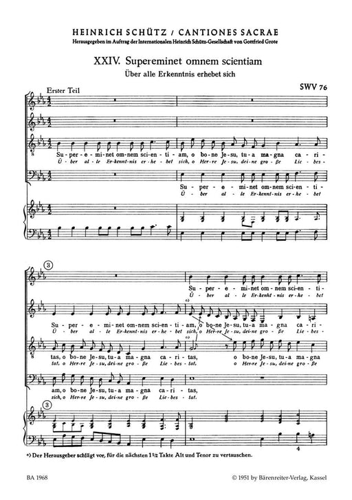 two Motetten Nr. 24 und 25 SWV 76, 77 -Motetten- (aus "Cantiones sacrae" (1625)) Motets 經文歌 騎熊士版 | 小雅音樂 Hsiaoya Music