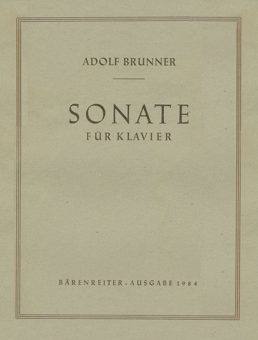 Sonate für Klavier (1933) 騎熊士版 | 小雅音樂 Hsiaoya Music