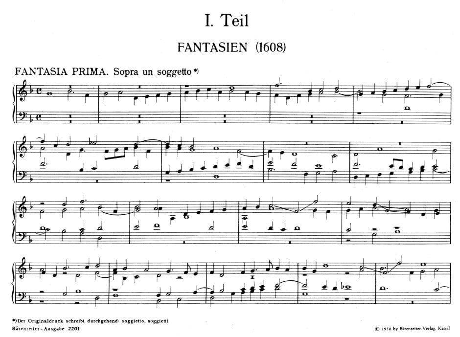 Fantasien (1608), Canzoni alla Francese (1645) 弗雷斯科巴第 幻想曲 騎熊士版 | 小雅音樂 Hsiaoya Music