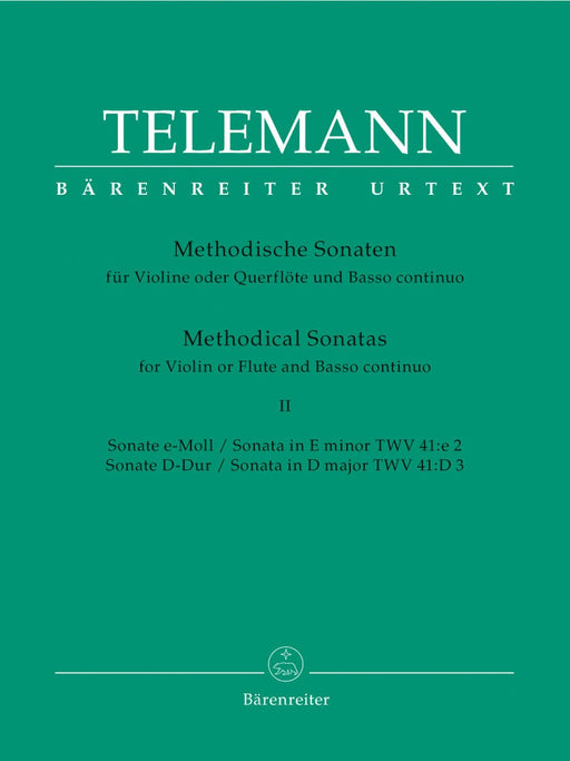 Twelve Methodical Sonatas for Violin (Flute) and Bc (Volume 2) 泰勒曼 奏鳴曲 小提琴 長笛 騎熊士版 | 小雅音樂 Hsiaoya Music
