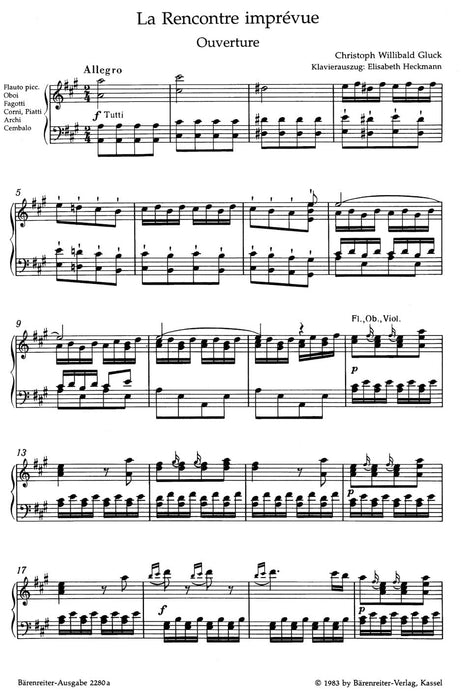 La Rencontre imprévue -Opéra comique in 3 Akten- Comic Opera in 3 acts 喜歌劇 騎熊士版 | 小雅音樂 Hsiaoya Music