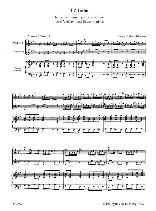 Laudate Jehovam "Auf! Lobet den Herren" (Psalm no. 117) 泰勒曼 詩篇 騎熊士版 | 小雅音樂 Hsiaoya Music