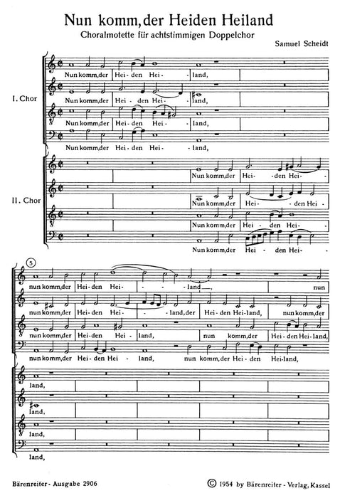 Nun komm, der Heiden Heiland -Motette- Motet 夏伊特 經文歌 騎熊士版 | 小雅音樂 Hsiaoya Music