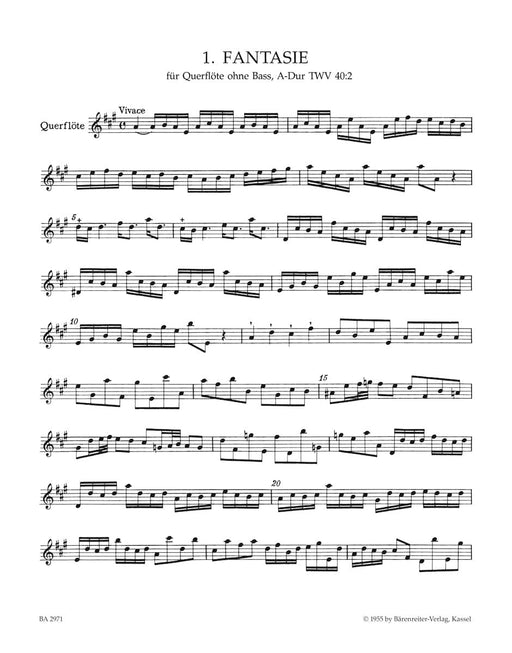 Twelve Fantasias for Flute without Bass TWV 40:2-13 泰勒曼 幻想曲 長笛 騎熊士版 | 小雅音樂 Hsiaoya Music
