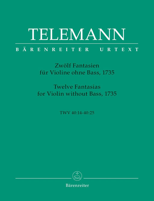 Twelve fantasies for Violin without Bass TWV 40: 14-25 (1735) 泰勒曼 幻想曲 小提琴 騎熊士版 | 小雅音樂 Hsiaoya Music