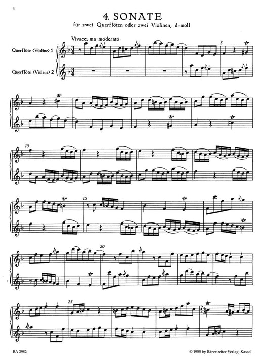Six Canonic Sonatas for Two Violins (or Two Flutes) op. 5 TWV 40:118-123 (1738) (Volume 2) 泰勒曼 卡農曲 奏鳴曲 小提琴 長笛 騎熊士版 | 小雅音樂 Hsiaoya Music