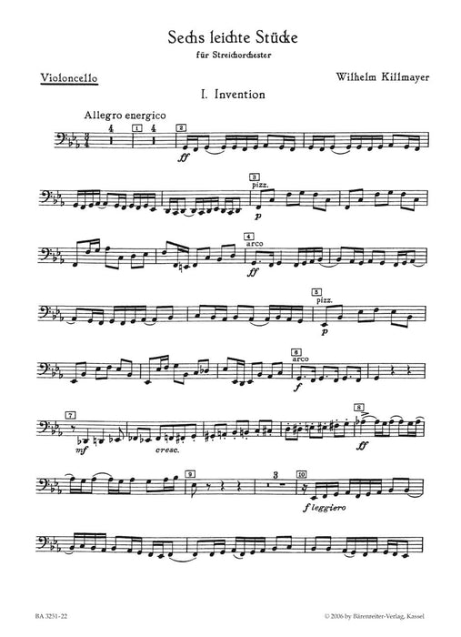 six leichte Stücke für Streichorchester 騎熊士版 | 小雅音樂 Hsiaoya Music