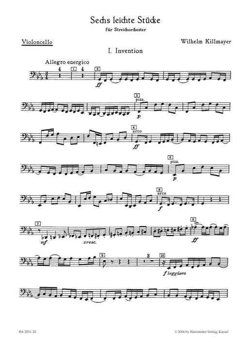 six leichte Stücke für Streichorchester 騎熊士版 | 小雅音樂 Hsiaoya Music