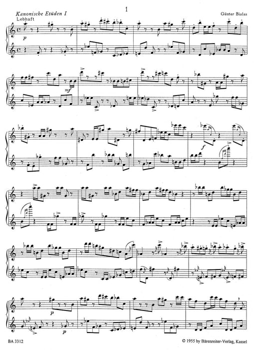 Kanonische Etüden für zwei Flöten (1954) 騎熊士版 | 小雅音樂 Hsiaoya Music