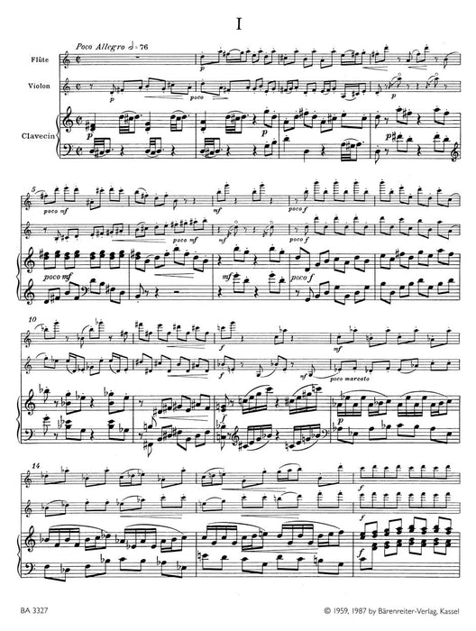Promenades für Flöte, Violine und Cembalo (Klavier) (1940) 馬悌努 小提琴 騎熊士版 | 小雅音樂 Hsiaoya Music