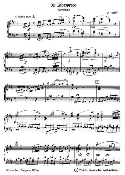 Die Liebesprobe - La Pietra del Paragone -Komische Oper in 2 Akten. Deutsche Bühnenfassung von Paul Friedrich und Günter Rennert- Comic Opera in 2 acts. German stage version by Paul Friedrich and Günter Rennert 試金石 喜歌劇 騎熊士版 | 小雅音樂 Hsiaoya Music