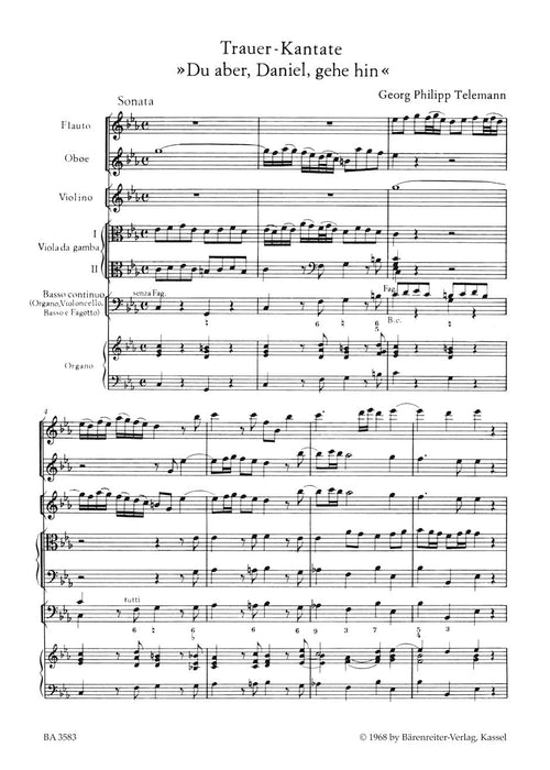 Du aber, Daniel, gehe hin -Funeral Cantata- Funeral Cantata 泰勒曼 清唱劇 騎熊士版 | 小雅音樂 Hsiaoya Music