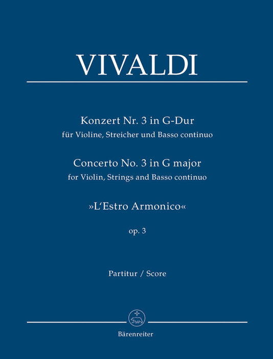 Concerto III G-Dur RV 310 (aus "L'Estro armonico" op. 3) 韋瓦第 協奏曲 和諧的靈感 騎熊士版 | 小雅音樂 Hsiaoya Music