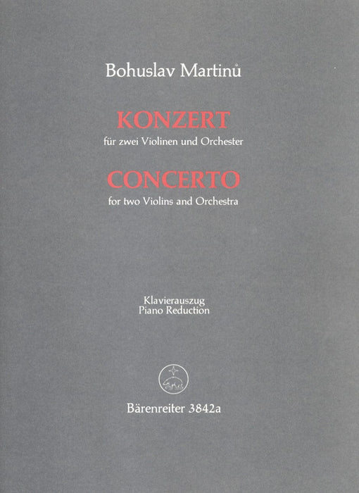 Concerto for Two Violins and Orchestra (1950) 馬悌努 協奏曲 小提琴 管弦樂團 騎熊士版 | 小雅音樂 Hsiaoya Music