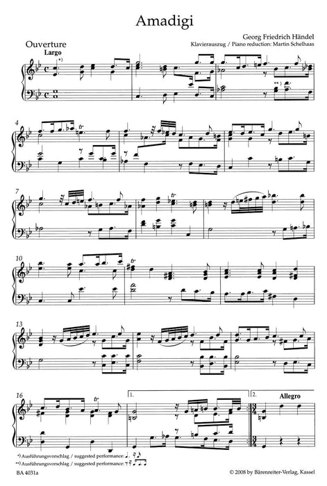 Amadigi HWV 11 -Opera seria in three acts- Opera seria in 3 acts 韓德爾 歌劇 騎熊士版 | 小雅音樂 Hsiaoya Music