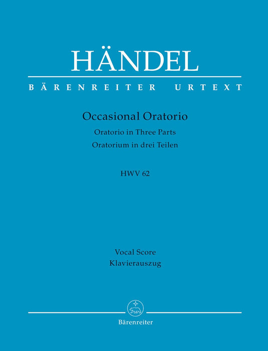 Occasional Oratorio HWV 62 -Oratorio in three parts- Oratorio in 3 parts 韓德爾 三聲部神劇 騎熊士版 | 小雅音樂 Hsiaoya Music