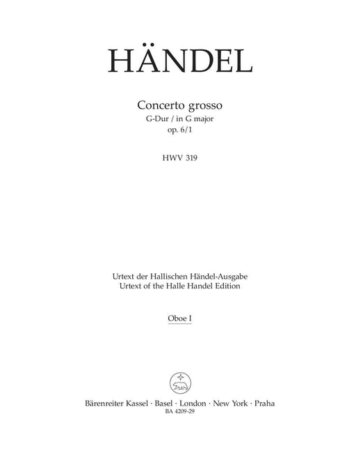Concerto grosso G-Dur op. 6/1 HWV 319 韓德爾 大協奏曲 騎熊士版 | 小雅音樂 Hsiaoya Music