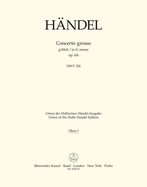 Concerto grosso g-Moll op. 6/6 HWV 324 韓德爾 大協奏曲 騎熊士版 | 小雅音樂 Hsiaoya Music