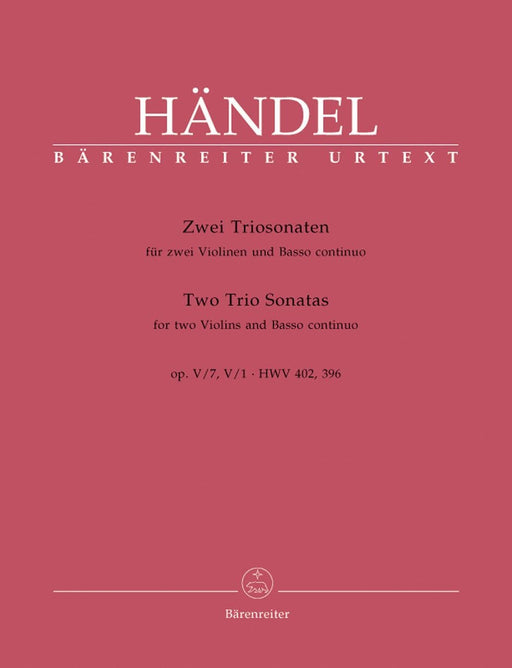 2 Triosonaten aus op.5 -Sonaten 7 B-dur HWV 402 und 1 A-dur HWV 396- 韓德爾 三重奏 騎熊士版 | 小雅音樂 Hsiaoya Music
