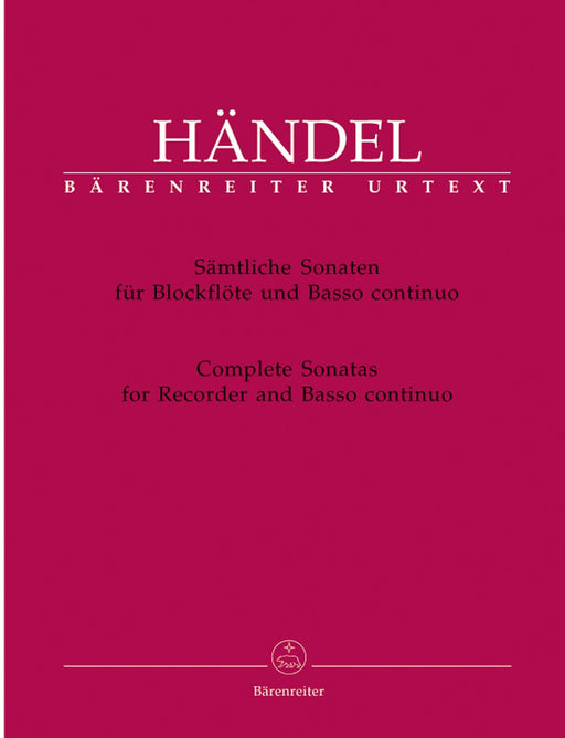 Sämtliche Sonaten für Blockflöte und Basso continuo 韓德爾 騎熊士版 | 小雅音樂 Hsiaoya Music