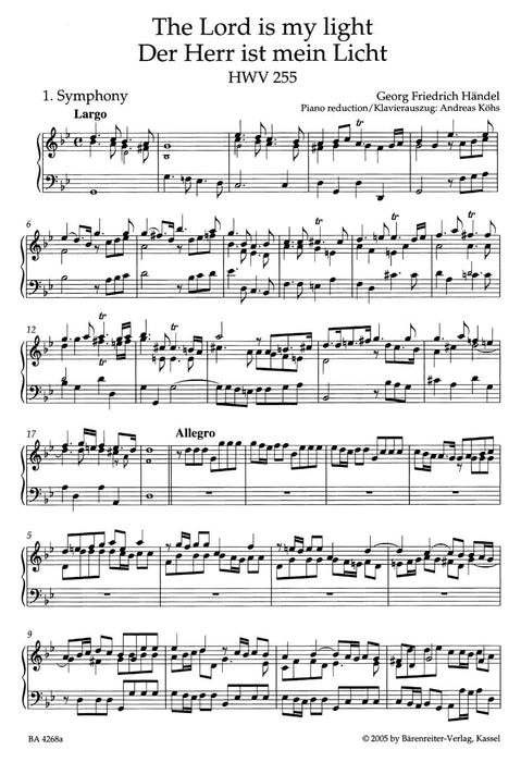 The Lord is my light HWV 255 韓德爾 騎熊士版 | 小雅音樂 Hsiaoya Music