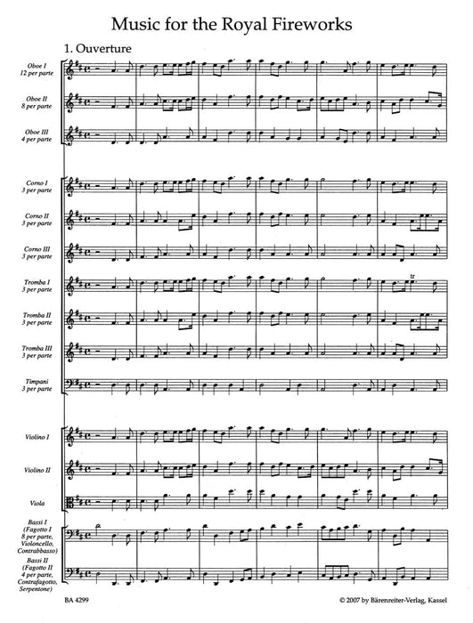 Music for the Royal Fireworks HWV 351 韓德爾 皇家煙火 騎熊士版 | 小雅音樂 Hsiaoya Music