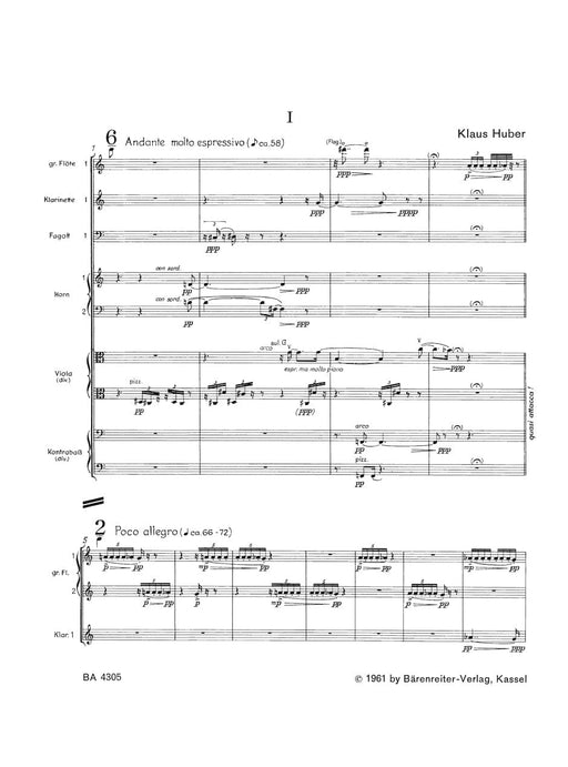 Oratio Mechtildis (1956/1957) -Kammersinfonie für chamberorchestra mit Altstimme- Chamber Symphony 胡伯克勞斯 室內交響曲 騎熊士版 | 小雅音樂 Hsiaoya Music