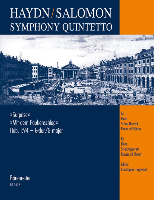 Symphony Quintetto for Flute, String Quartet and Piano ad libitum in G major Hob.I:94 (after Symphony No. 94 "Surprise") 海頓 交響曲五重奏 長笛弦樂四重奏 鋼琴 騎熊士版 | 小雅音樂 Hsiaoya Music