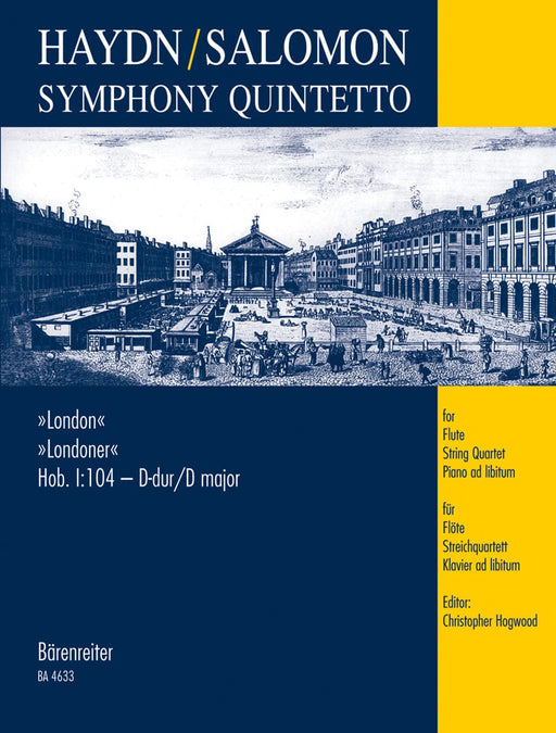 Symphony Quintetto for Flute, String Quartet and Piano ad libitum Hob. I:104 (after Symphony in D major "London") 海頓 交響曲五重奏 長笛弦樂四重奏 鋼琴 騎熊士版 | 小雅音樂 Hsiaoya Music