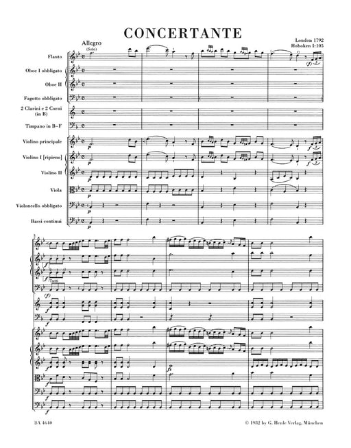 Concertante für Oboe, Fagott, Violone, Violoncello und Orchester Hob. I:105 海頓 複協奏曲 雙簧管 大提琴 騎熊士版 | 小雅音樂 Hsiaoya Music