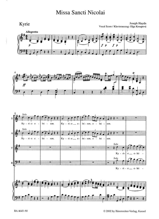 Missa Sancti Nicolai Hob. XXII:6 "Nicolai Mass" 海頓 彌撒曲 騎熊士版 | 小雅音樂 Hsiaoya Music