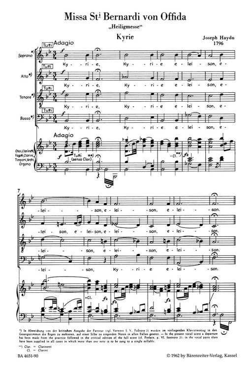 Missa Sancti Bernardi von Offida Hob.XXII:10 "Heilig-Messe" 海頓 騎熊士版 | 小雅音樂 Hsiaoya Music