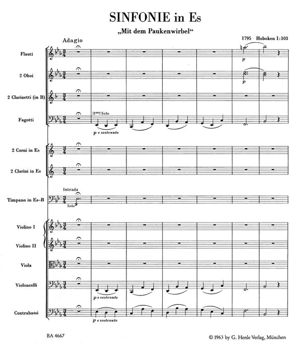 London Symphony Nr. 11 E-flat major Hob.I:103 "The Drumroll" 海頓 交響曲 騎熊士版 | 小雅音樂 Hsiaoya Music