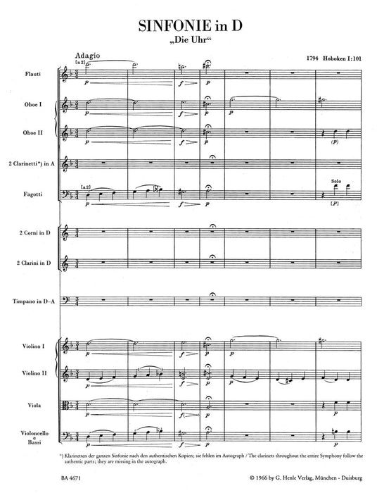 London Symphony Nr. 8 D major Hob.I:101 "The Clock" 海頓 交響曲 騎熊士版 | 小雅音樂 Hsiaoya Music