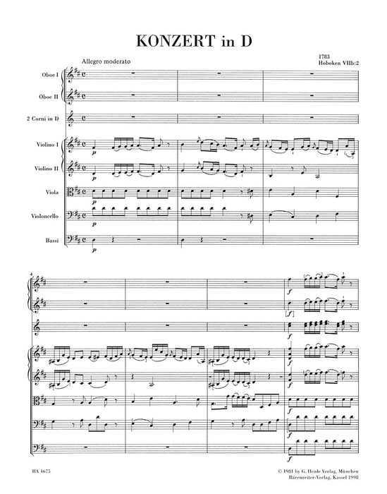 Concerto for Violoncello and Orchestra D major Hob. VIIb:2 海頓 協奏曲 大提琴 管弦樂團 騎熊士版 | 小雅音樂 Hsiaoya Music