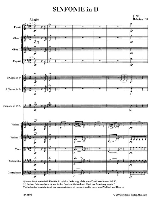 Symphony in D major Hob. I:93 海頓 交響曲 騎熊士版 | 小雅音樂 Hsiaoya Music