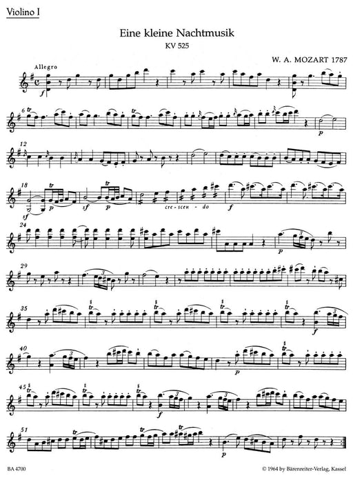 Eine kleine Nachtmusik for String Quartet K. 525 莫札特 弦樂小夜曲 弦樂四重奏 騎熊士版 | 小雅音樂 Hsiaoya Music
