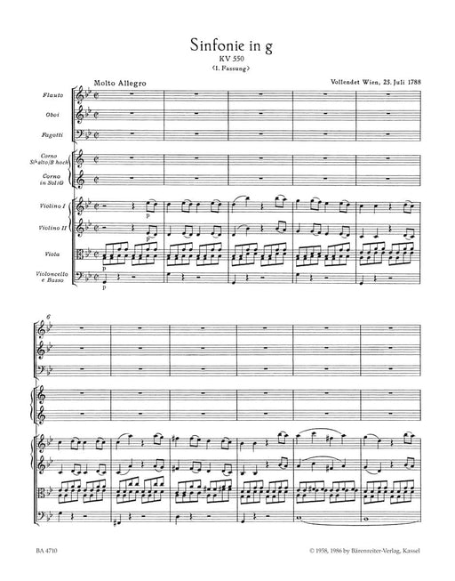 Symphony Nr. 40 G minor K. 550 (First version without clarinets) 莫札特 交響曲 豎笛 騎熊士版 | 小雅音樂 Hsiaoya Music