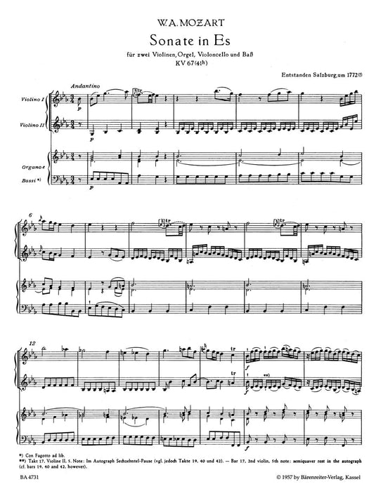 Complete Church Sonatas, Volume 1 -Nine Sonatas for two Violins, Organ and Violoncello/Bass- Nine Sonatas 莫札特 奏鳴曲 小提琴 管風琴 大提琴 奏鳴曲 騎熊士版 | 小雅音樂 Hsiaoya Music