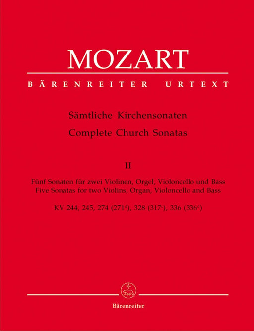 Complete Church Sonatas, Volume 2 - Five Sonatas for two Violins, Organ, Violoncello and Bass- Five Sonatas 莫札特 奏鳴曲 小提琴 管風琴大提琴 奏鳴曲 騎熊士版 | 小雅音樂 Hsiaoya Music