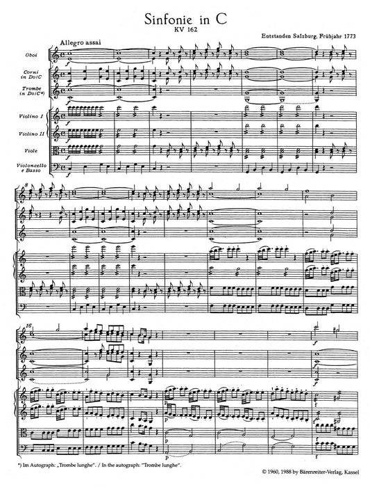 Symphony Nr. 22 C major K. 162 莫札特 交響曲 騎熊士版 | 小雅音樂 Hsiaoya Music