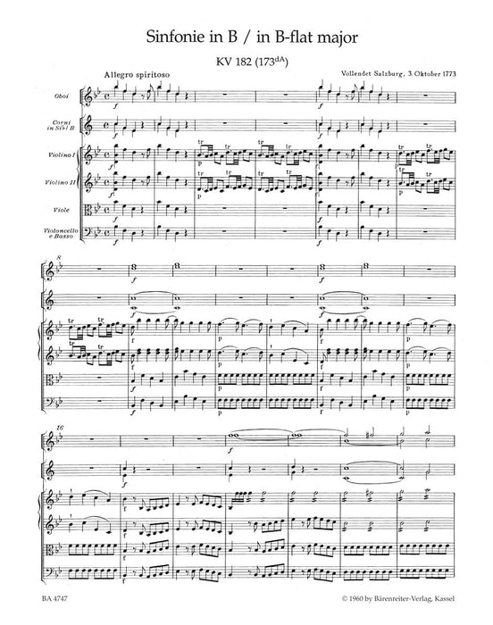 Symphony Nr. 24 B-flat major K. 182 (173dA) 莫札特 交響曲 騎熊士版 | 小雅音樂 Hsiaoya Music