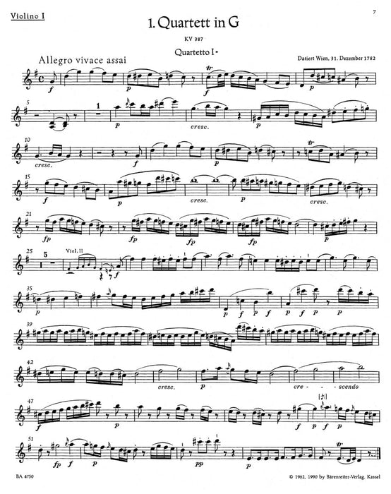 The Ten Celebrated String Quartets 莫札特 弦樂 四重奏 騎熊士版 | 小雅音樂 Hsiaoya Music