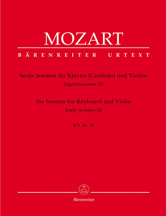 Six Sonatas for Violin and Piano K 26-31 -Early Sonatas III- (Sonatas for Violin) Early Sonatas III 莫札特 提琴 鋼琴 奏鳴曲 騎熊士版 | 小雅音樂 Hsiaoya Music