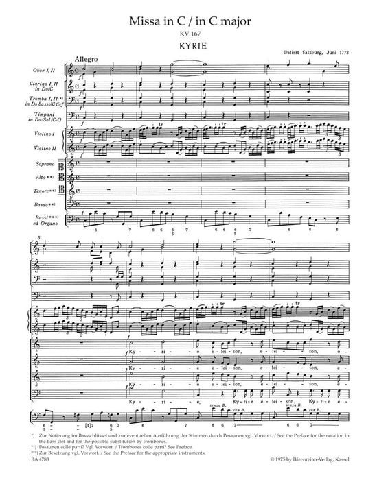 Missa C major K. 167 "Trinitatis Mass" 莫札特 彌撒曲 騎熊士版 | 小雅音樂 Hsiaoya Music