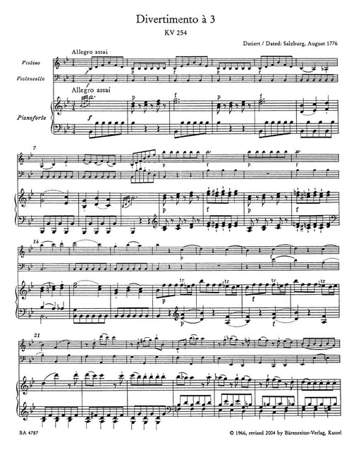 Piano Trios 莫札特 鋼琴 三重奏 騎熊士版 | 小雅音樂 Hsiaoya Music