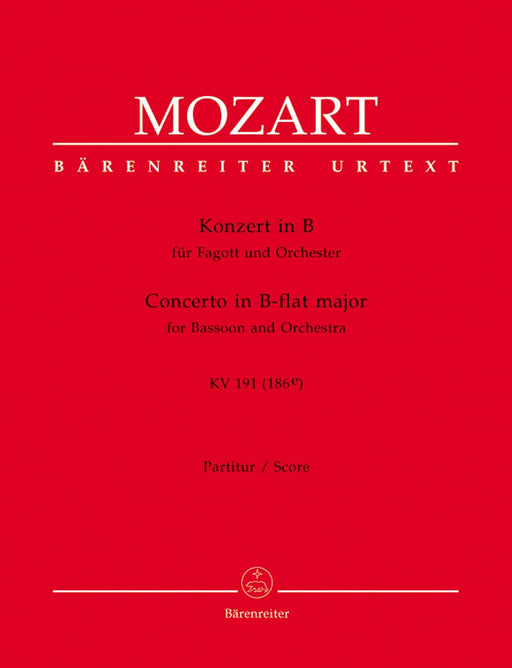 Concerto for Bassoon and Orchestra B-flat major K. 191(186e) 莫札特 協奏曲 低音管 管弦樂團 騎熊士版 | 小雅音樂 Hsiaoya Music