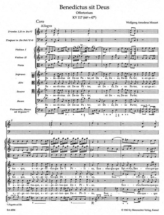 Benedictus sit Deus K. 117 (66a=47b) 莫札特 騎熊士版 | 小雅音樂 Hsiaoya Music