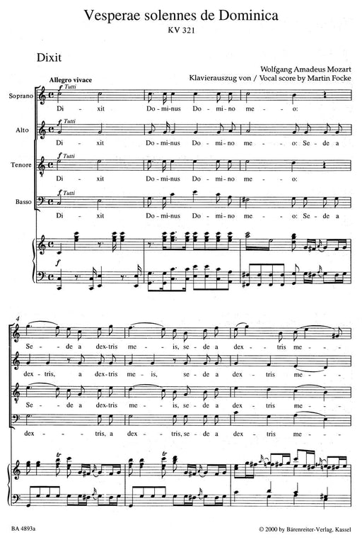 Vesperae solennes de Dominica K. 321 莫札特 騎熊士版 | 小雅音樂 Hsiaoya Music